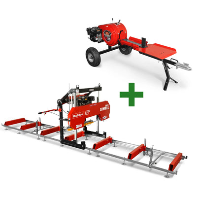 32" Portable Sawmill & 34 Ton Kinetic Log Splitter Bundle