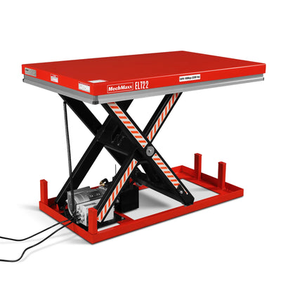 2200lb Capacity Stationary Electric Hydraulic Lift Table , 51.2" x 32.3" Platform, 39.4" Lift Height , UL Certified Motor, ELT22