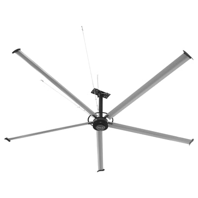 24FT HVLS Industrial Ceiling Fan 208-240V 1Ph - Energy Efficient Large Area Air Circulation Fan for Warehouses & Factories, 24FT1PH