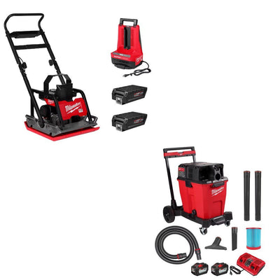 Milwaukee MXF220-2HD Plate Compactor Kit W/ FREE 0930-22HD 12G Vac Kit