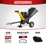 5 inch E-start KOHLER 429cc Gasoline Engine Powered Wood Chipper,  GS1500 thumbnail 12