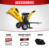 5 inch E-start DUCAR 420cc Gasoline Engine Powered Wood Chipper,  GS1500 thumbnail 7