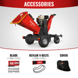 6 inch HONDA E-Start Gasoline Engine Powered 4 - Wheel Drum Wood Chipper with Taillight ,  B150 thumbnail 8