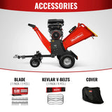 3-Point PTO Stump Grinder & 8 inch ZONSEN E-Start 1000cc 35hp Gas Powered Wood Chipper Bundle, SG24 & B200 thumbnail 28