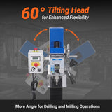 2 HP 11'' x 30'' Combination Lathe Milling Drilling Machine Brushless Motor, 1.5'' Spindle Bore, 0-2000 RPM Variable Speed, High Precision Benchtop Lathe for Metalworking – Without Stand 1130VC thumbnail 9