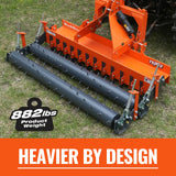 72" Heavy Duty Soil Pulverizer,  Double Spiked Roller,  25 Shanks,  Category 1 and 2,  3 Point Hitch Tractor Attachment,  TSP72D thumbnail 3