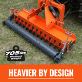 72" Heavy Duty Soil Pulverizer,  Single Spiked Roller,  25 Shanks,  Category 1 and 2,  3 Point Hitch Tractor Attachment,  TSP72 thumbnail 3