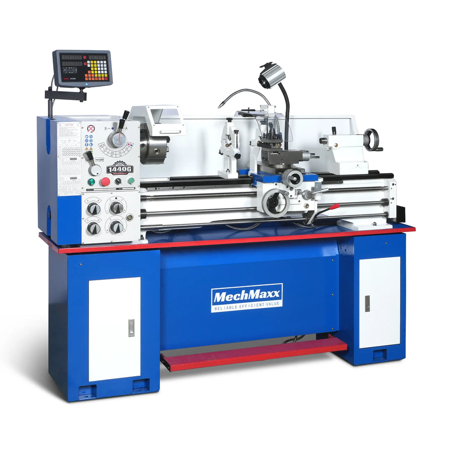 Industrial Metal Lathe Machine with DRO 14' x 40'' High Precision 84-1850 RPM  Variable Speed Metal Working Machine 2HP Small Lathe with Stand 1440G