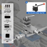 14" x 40" Industrial Metal Lathe Machine with Variable Speed DRO Gunsmith Gearhead Precision Turning Drilling Belt Drive 1440GV thumbnail 7