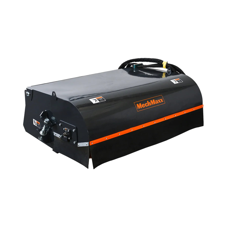 MechMaxx 72" Skid Steer Sweeper Pick Up Box Broom Attachment