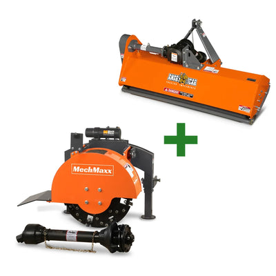 3-Point PTO Stump Grinder & 60'' PTO Flail Mower  Bundle, SG24 & NAM60