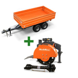3-Point PTO Stump Grinder & 2-Ton Heavy-Duty Dump Trailer Bundle, SG24 & DT4X8 thumbnail 1