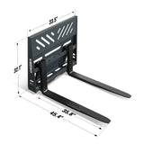 36'' Mini Skid Steer Pallet Fork Frame Attachment,  2204 lb Weight Capacity thumbnail 1
