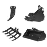 4-Piece Mini Excavator Attachment Set for Mini Compact Excavator ( SKU: 150530; 150531; 150532 ) thumbnail 1