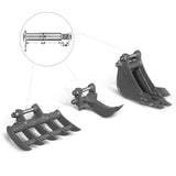 Attachment Set for Mini Compact Excavator MEC17, MEC17PRO (SKU: 150533; 150534） thumbnail 1