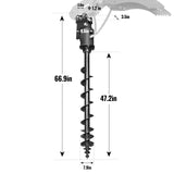 Three-Rod Auger for Mini Compact Excavator MEC17, MEC17PRO (SKU: 150533; 150534） thumbnail 3