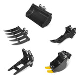 5-Piece Mini Excavator Attachment Set for Mini Compact Excavator (SKU: 150536) thumbnail 1