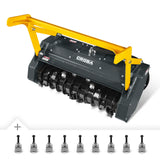 37"Mini Skid Steer Drum Forestry Brush Mulcher Attachment,  Hydraulic Flow Range 11 To 16 GPM, MCH37 thumbnail 1