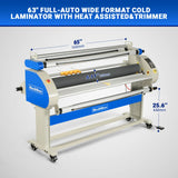 67" Wide Format Full Auto Cold & Heat Assisted Pneumatic Laminator Machine with 4 Trimmers, Max Speed 52.5 ft/min, 63" Max Laminating Width, 1.1" Max Thickness, Infrared Heating, Digital Control (Requires Air Compressor, Not Included)-1700-A3 thumbnail 2