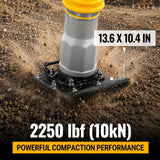 Honda GX100 Tamping Rammer with Wheel Kit, 2250 lb Impact Force Jumping Jack Tamper Compactor for Soil, Gravel, Backfill and Foundation, TR60H thumbnail 5