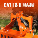 84" Heavy Duty Soil Pulverizer,  Single Spiked Roller,  29 Shanks,  Category 1 and 2,  3 Point Hitch Tractor Attachment,  TSP84 thumbnail 7
