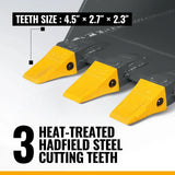 48" Skid Steer Stump Bucket Wrecker with Universal Quick Attach, Bolt-On Cutting Teeth, SBE53 thumbnail 4