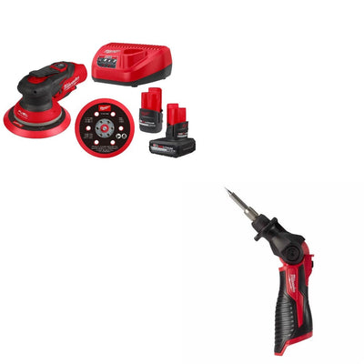 Milwaukee 2585-22CX 6in Orbital Sander Kit W/ FREE 2488-20 Soldering Iron