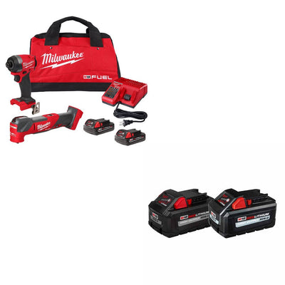 Milwaukee 2953-22MT M18 FUEL 2-Tool Combo Kit W/ 48-11-1868 M18 18V Battery, 2Pk