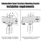 Tubular&Bent Beam Structure Mounting Bracket-Optional Accessory for Installation thumbnail 2