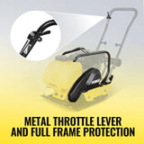 5.8 HP Vibratory Plate Compactor with Wheel Kit, 3150 lb Centrifugal Force for Soil, Gravel, Asphalt and Paver Base, PC80Z thumbnail 5