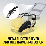 Honda GX160 Vibratory Plate Compactor with Wheel Kit, 3150 lb Centrifugal Force for Soil, Gravel, Asphalt and Paver Base, PC80H thumbnail 6