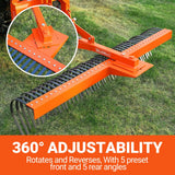 84" Landscape Rake with 42 Tines 3 Point Hitch Tractor Attachment,  LR84 thumbnail 3