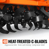80 in Heavy Duty Rotary Tiller,  3 Point Hitch Cat.2,  Gear Drive,  PTO Shaft Included with Slip Clutch,  40-80 HP,  HRT80 thumbnail 6
