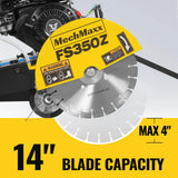 5.8 HP Walk-Behind Concrete Floor Saw, 14 in Blade, 4 in Cutting Depth, FS350Z thumbnail 3