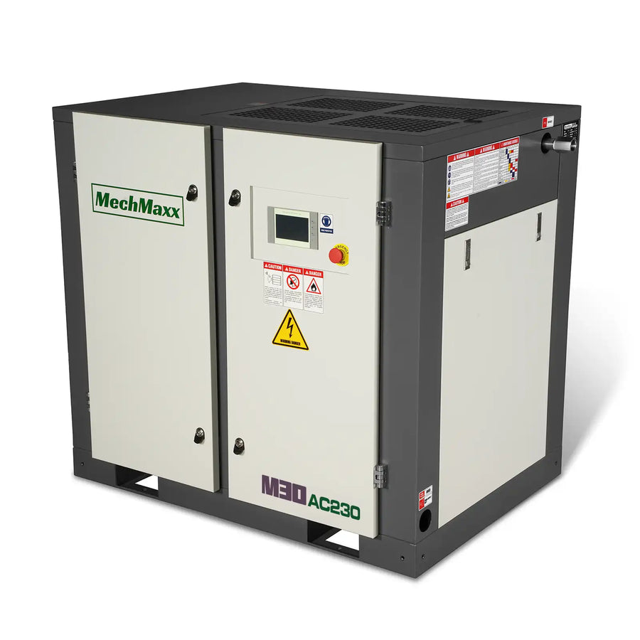 30HP Rotary Screw Air Compressor - 106 CFM,  116 PSI,  230V 3-Phase | Industrial-Grade