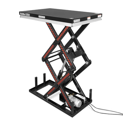 2200 lbs Capacity Stationary Electric Hydraulic Double Scissor Lift Table - 51.2" x 32.3" Platform,  70.1" Lift Height,  UL Certified Motor,  ELTD22
