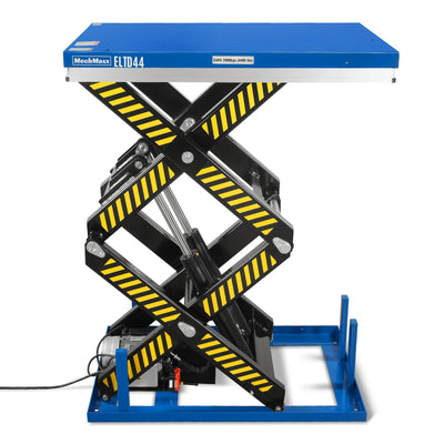 Wireless Remote Control Double Scissor Electric Hydraulic Lift Table, 4400lb Capacity, 51.2" x 33.5" Platform, 72.6" Lift Height, ELTD44