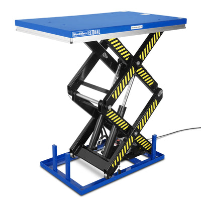 Wireless Remote Control Double Scissor Electric Hydraulic Lift Table, 4400lb Capacity, 63" x 39.4" Large Platform, 72.6" Lift Height, ELTD44L