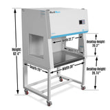 39″ Wide CB-H1Pro Horizontal Laminar Flow Clean Bench with HEPA Filtration & UV Sterilization | ISO Class 5 thumbnail 2