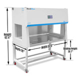 57.5″ Wide CB-V2Pro Vertical Laminar Flow Clean Bench with HEPA Filtration & UV Sterilization | ISO Class 5 thumbnail 2
