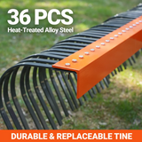 72" Landscape Rake with 36 Tines 3 Point Hitch Tractor Attachment,  LR72 thumbnail 4
