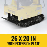 5.8 HP Reversible Plate Compactor with Wheel Kit and Extension Plates, 5625 lb Centrifugal Force, PC150Z thumbnail 4