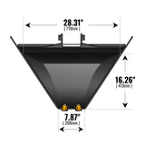 Trapezoidal V-Ditching Bucket without Pins, 2-Carbon Steel Teeth (for SKU: 150162, 150163, 150164, 201162, 201163, 201164) thumbnail 2