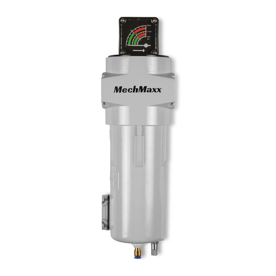 127 CFM Compressed Air Oil-Water Separator Precision Filter,0.01μm,Oil Content 0.01ppm, With Auto Drain, Pressure Gauge