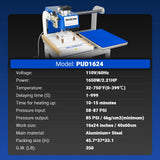 16x24 Inch Commercial Pneumatic Dual Platen Heat Press - Auto Lift Digital Sublimation Transfer Machine with AIRTAC Pneumatic Parts & Adjustable Pressure (110V 2.2HP) thumbnail 3