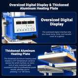 16x24 Inch Commercial Pneumatic Dual Platen Heat Press - Auto Lift Digital Sublimation Transfer Machine with AIRTAC Pneumatic Parts & Adjustable Pressure (110V 2.2HP) thumbnail 5