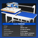 24x32 Inch (60x80cm) Industrial Pneumatic Dual Platen Heat Press - Auto Lift Digital Sublimation Transfer Machine (220V 8HP) thumbnail 3