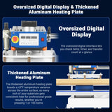 24x32 Inch (60x80cm) Industrial Pneumatic Dual Platen Heat Press - Auto Lift Digital Sublimation Transfer Machine (220V 8HP) thumbnail 6