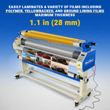 65" Wide Format Full-Auto Cold & Heat Assisted Pneumatic Laminator Machine with 4 Trimmers, Max Speed 40ft/min, 63" Max Width, 1.1" Max Thickness, Infrared Heating, Digital Control Pneumatic Roller Lifting (Requires Air Compressor, Not Included) 1700-B1 thumbnail 4