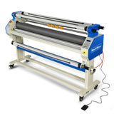 65" Wide Format Full-Auto Cold & Heat Assisted Pneumatic Laminator Machine with 4 Trimmers, Max Speed 40ft/min, 63" Max Width, 1.1" Max Thickness, Infrared Heating, Digital Control Pneumatic Roller Lifting (Requires Air Compressor, Not Included) 1700-B1 thumbnail 1